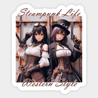 Steampunk Life - Western Style Sticker